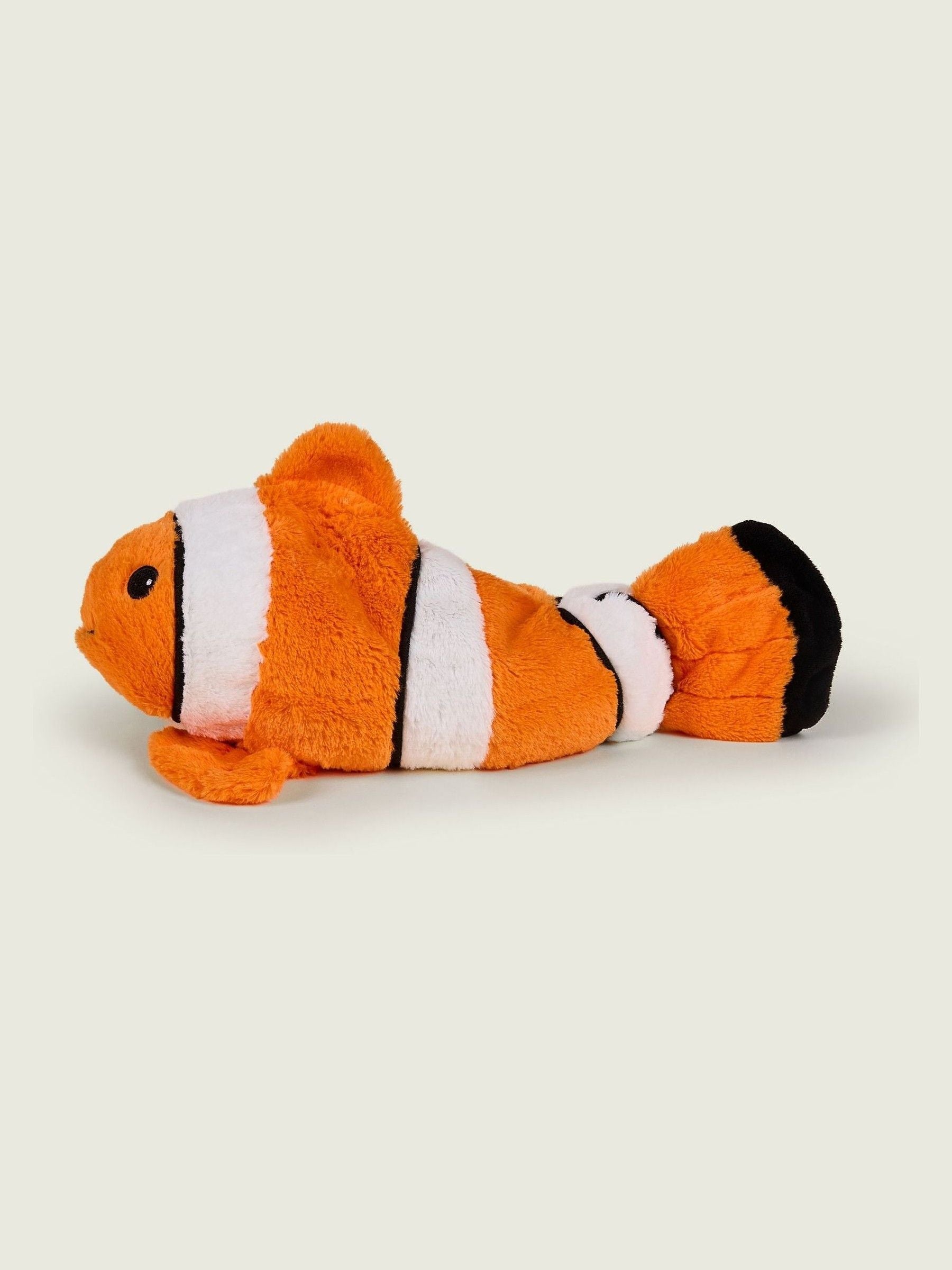 Warmies large orange white clown fish heatable soft toy - British product