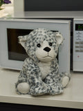 Warmies grey large snow leopard heatable soft toy, UK version