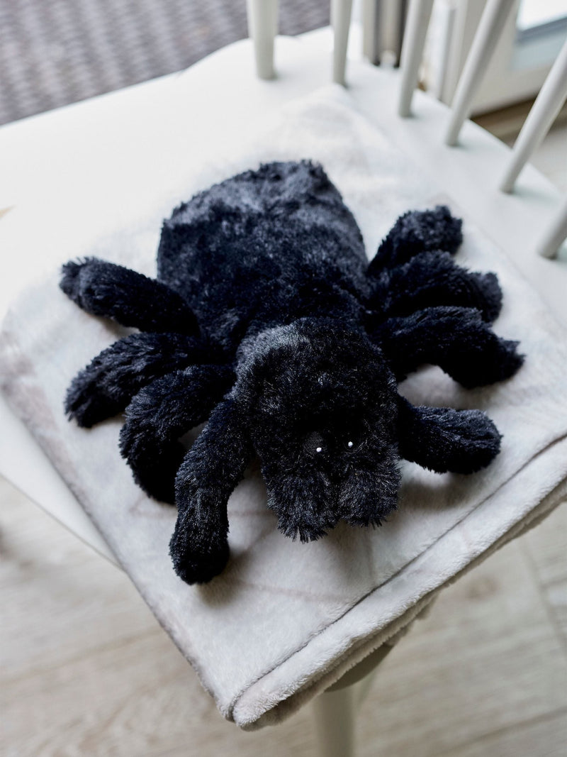 Warmies black large spider heatable soft toy, UK version