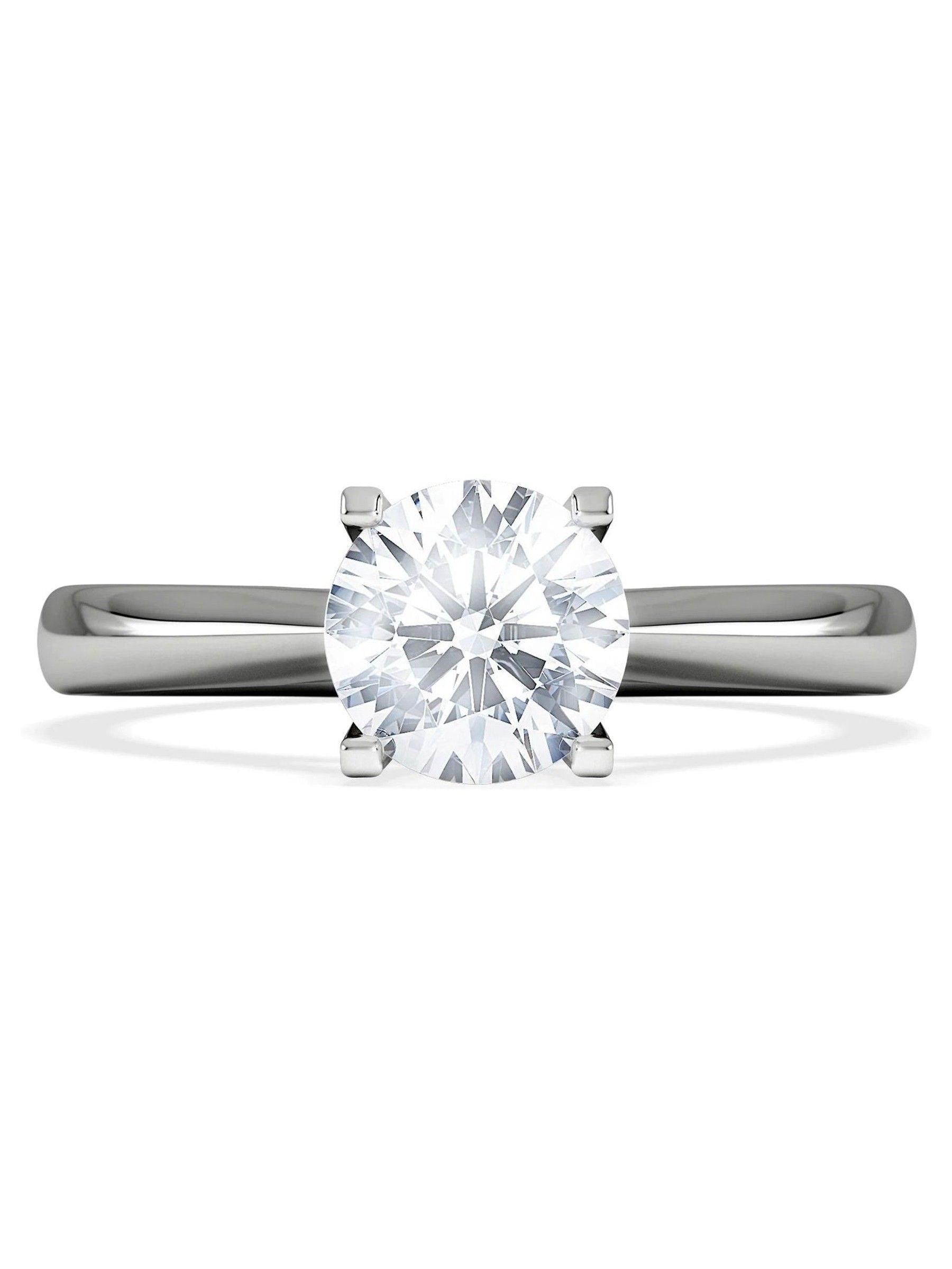 The Diamond Store White Grace round cut lab diamond engagement ring 1.00ct (British brand)