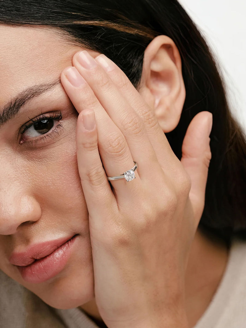 The Diamond Store White Grace round cut lab diamond engagement ring 1.00ct (British brand)