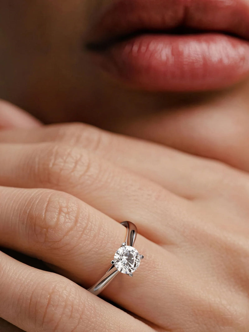 The Diamond Store White Grace round cut lab diamond engagement ring 1.00ct (British brand)