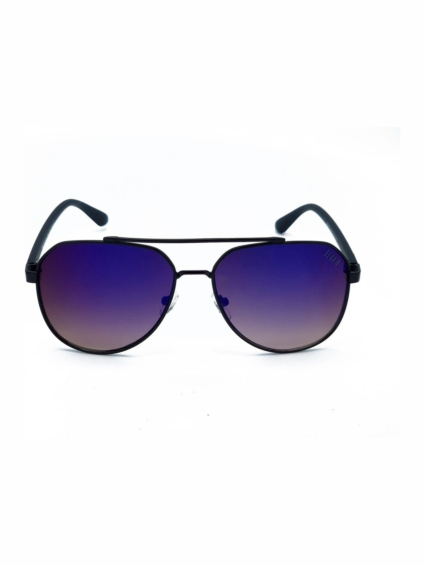 Storm black metal aviator sunglasses UV400 protection, UK version