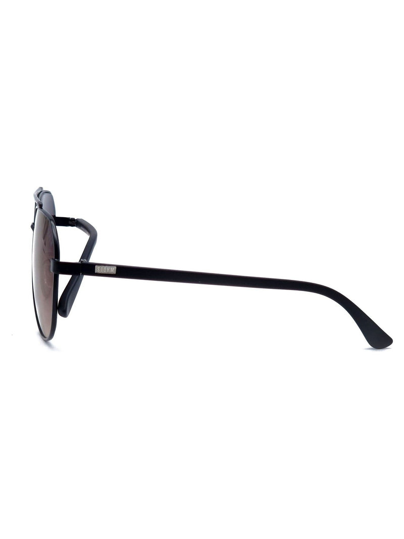 Storm black metal aviator sunglasses UV400 protection, UK version
