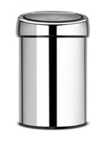 Brabantia brilliant steel touch bin 3L, UK version