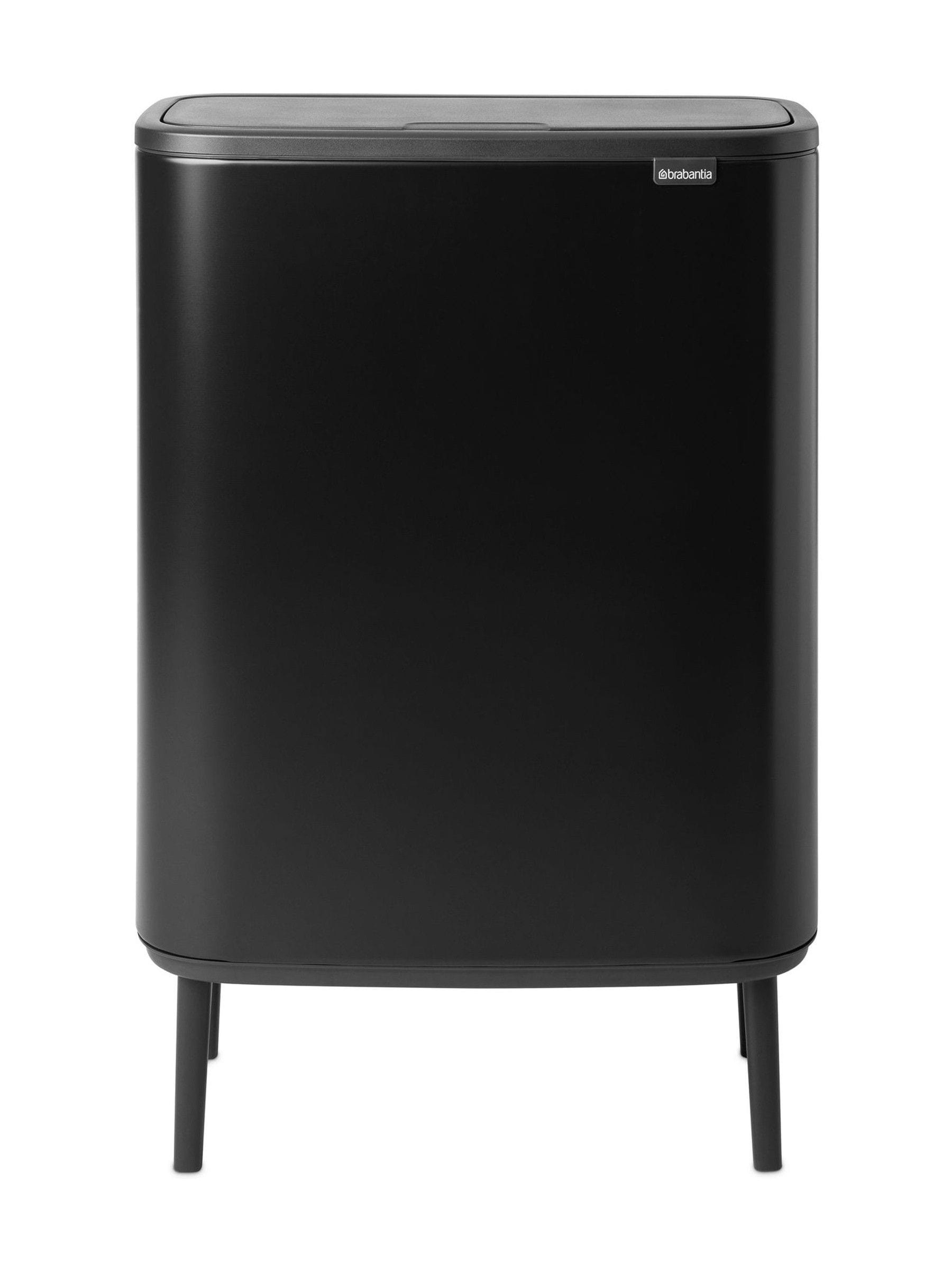 Brabantia Matt Black Bo Touch Bin Hi 60L - British product
