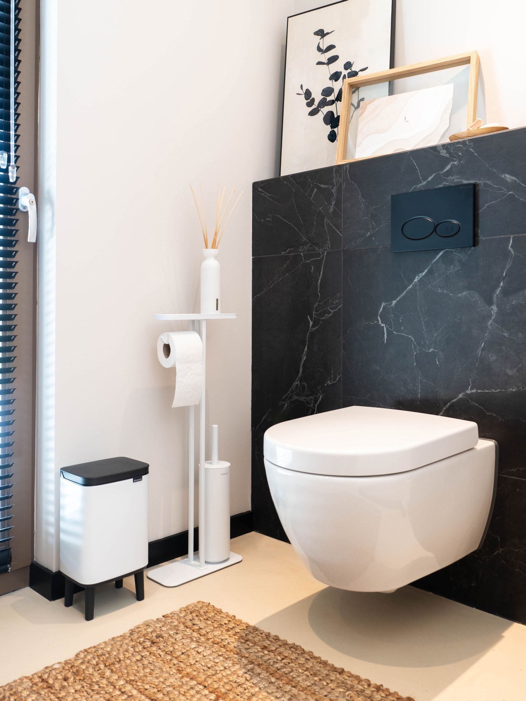 Brabantia Mineral Fresh White toilet butler, UK version