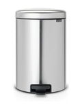 Brabantia Matt Steel Fingerprint Proof NewIcon Pedal Bin 20L - British product