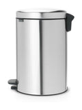 Brabantia Matt Steel Fingerprint Proof NewIcon Pedal Bin 20L - British product