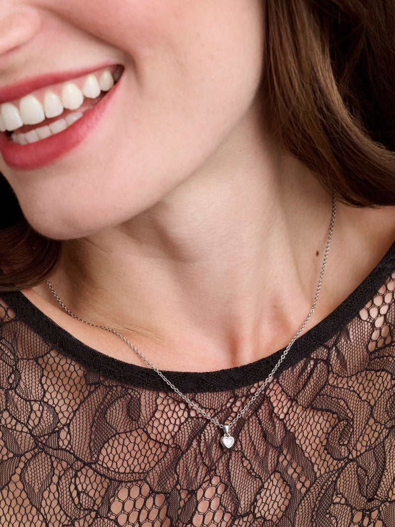 Ted Baker Gold Tone Clear Crystal Harlow Mini Heart Pendant Necklace 4.8cm (British brand)