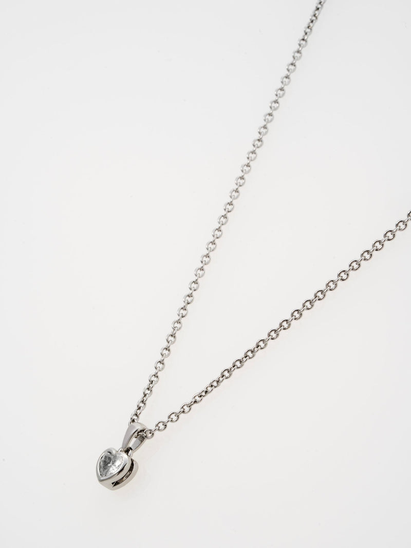 Ted Baker Gold Tone Clear Crystal Harlow Mini Heart Pendant Necklace 4.8cm (British brand)