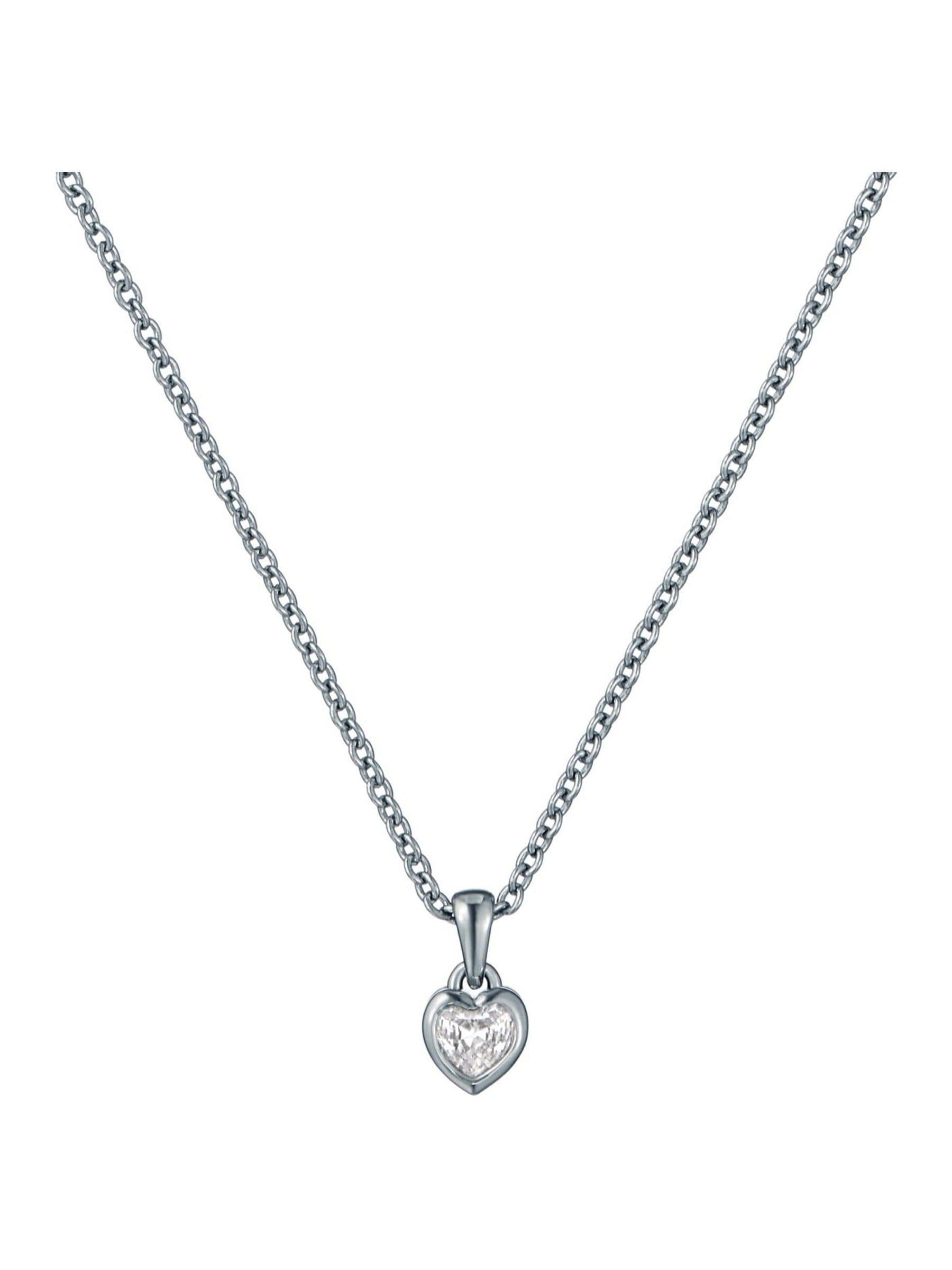 Ted Baker Gold Tone Clear Crystal Harlow Mini Heart Pendant Necklace 4.8cm (British brand)