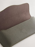 Olive green sunglasses case with magnetic closure - British product