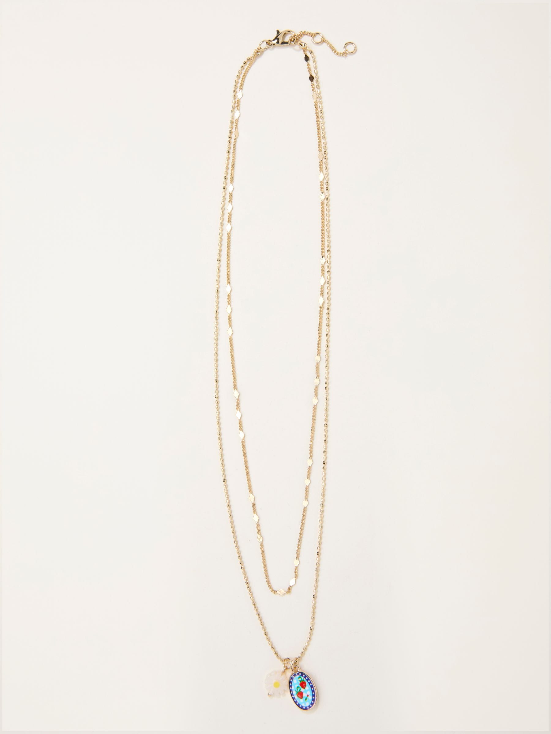 FatFace gold tone layered necklace (British brand)