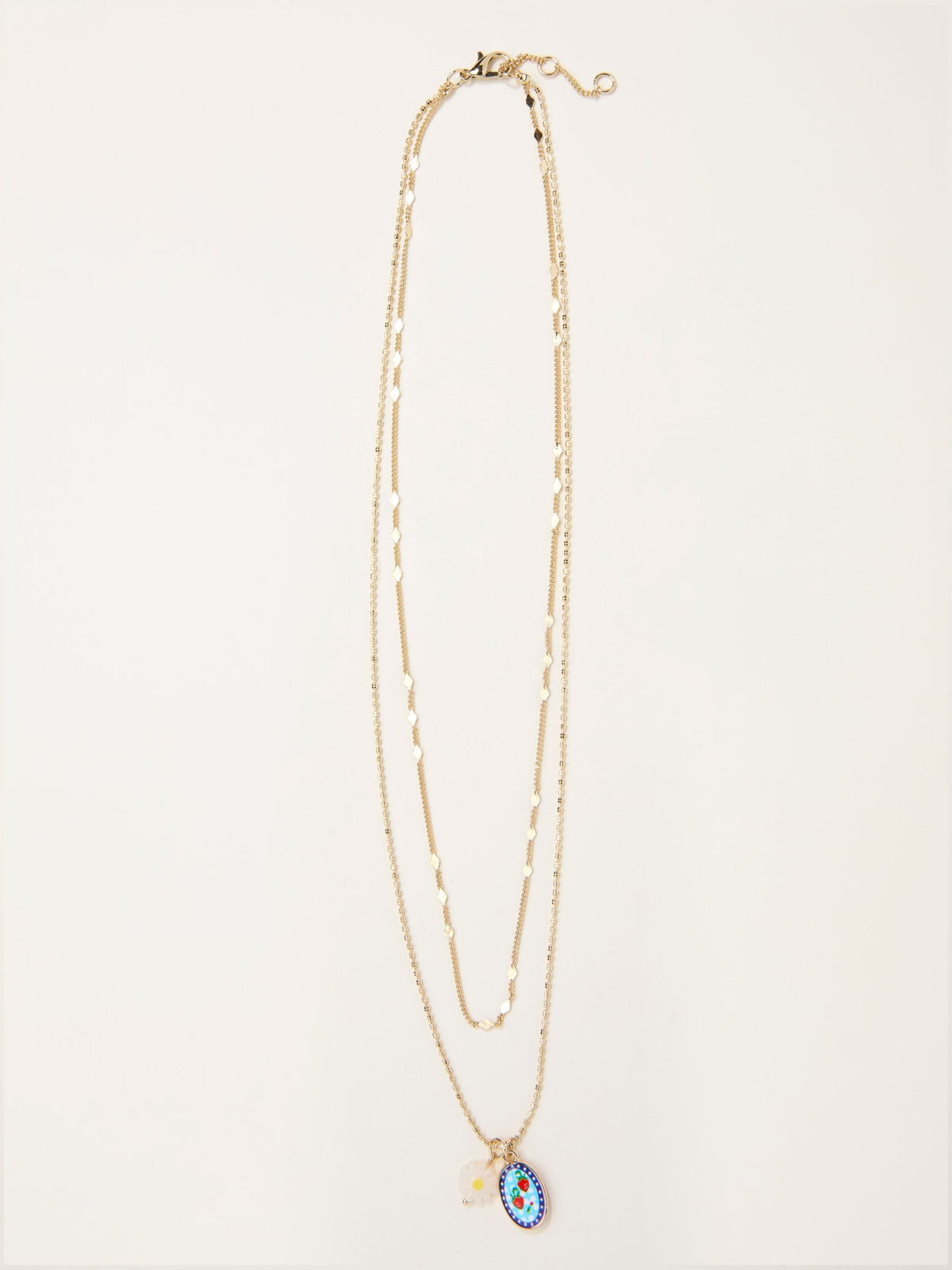 FatFace gold tone layered necklace (British brand)