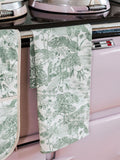 Avalon Home Green Lake District Toile Tea Towel
