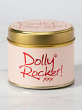 Lily-Flame Dolly Rocker scented tin candle 230g, imported from the UK