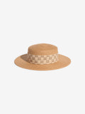 Lipsy natural straw look monogram hat, UK version
