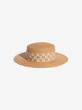 Lipsy natural straw look monogram hat, UK version