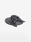 Lipsy Black Polka Dot Oversized Bow Fascinator Hat