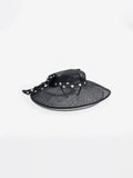 Lipsy Black Polka Dot Oversized Bow Fascinator Hat