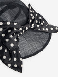 Lipsy Black Polka Dot Oversized Bow Fascinator Hat