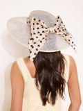 Lipsy cream polka dot oversized bow fascinator hat - British product