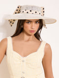 Lipsy cream polka dot oversized bow fascinator hat - British product