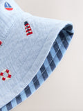 Blue Boats kids bucket hat and cap 2 pack cotton, UK version