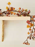 Lights4fun 1.5m Pre Lit Berry Autumn Garland