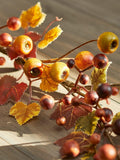 Lights4fun 1.5m Pre Lit Berry Autumn Garland