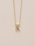Inicio initial K pendant necklace, UK version
