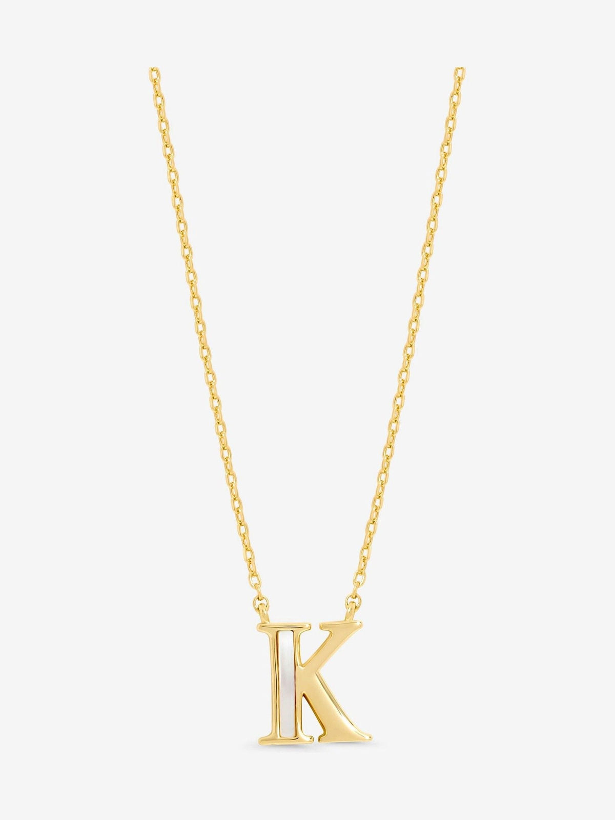 Inicio initial K pendant necklace, UK version