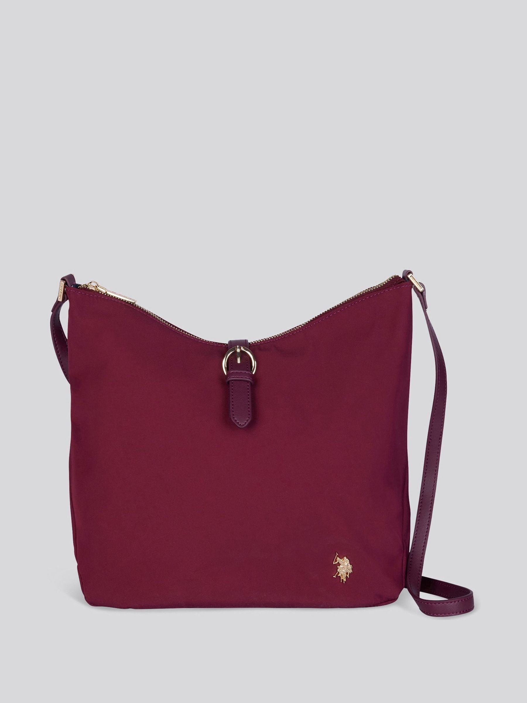 U.S. Polo Assn Red Houston hobo bag polyester PU (British brand)