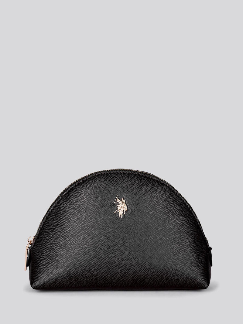 U.S. Polo Assn black round makeup bag - British product