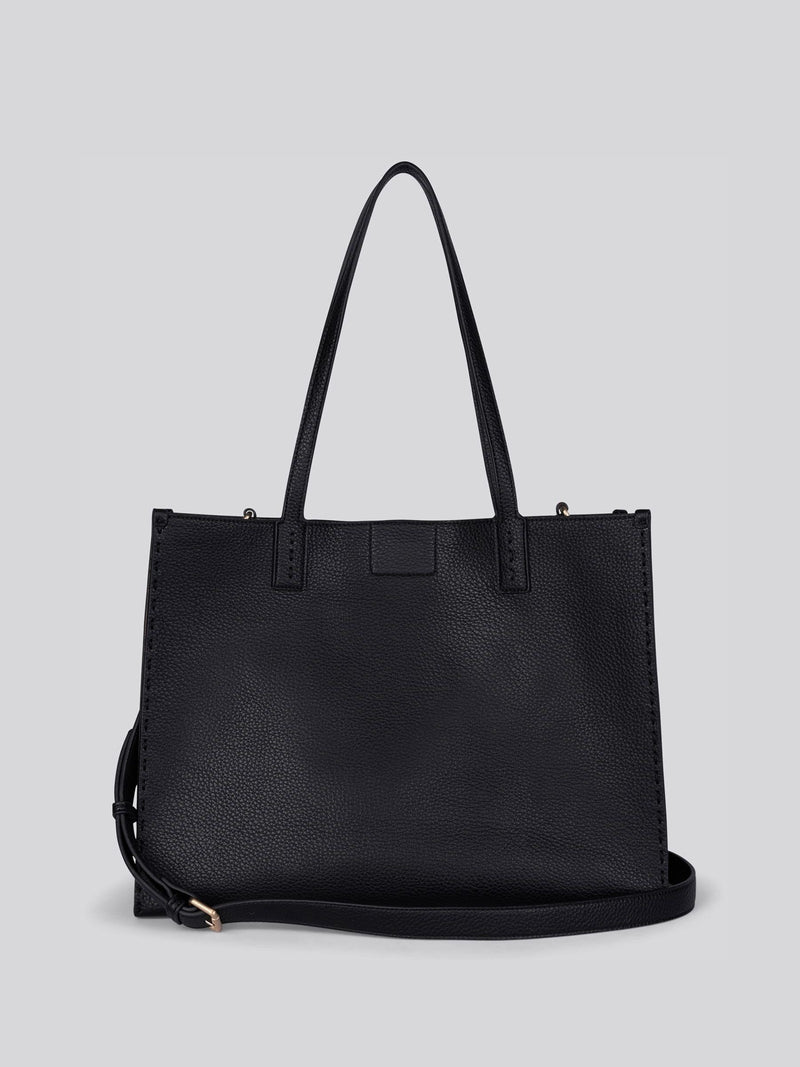 U.S. Polo Assn. black PU shopping bag, imported from the UK