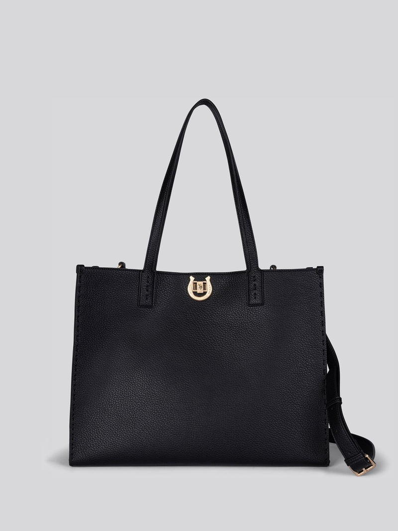 U.S. Polo Assn. black PU shopping bag, imported from the UK