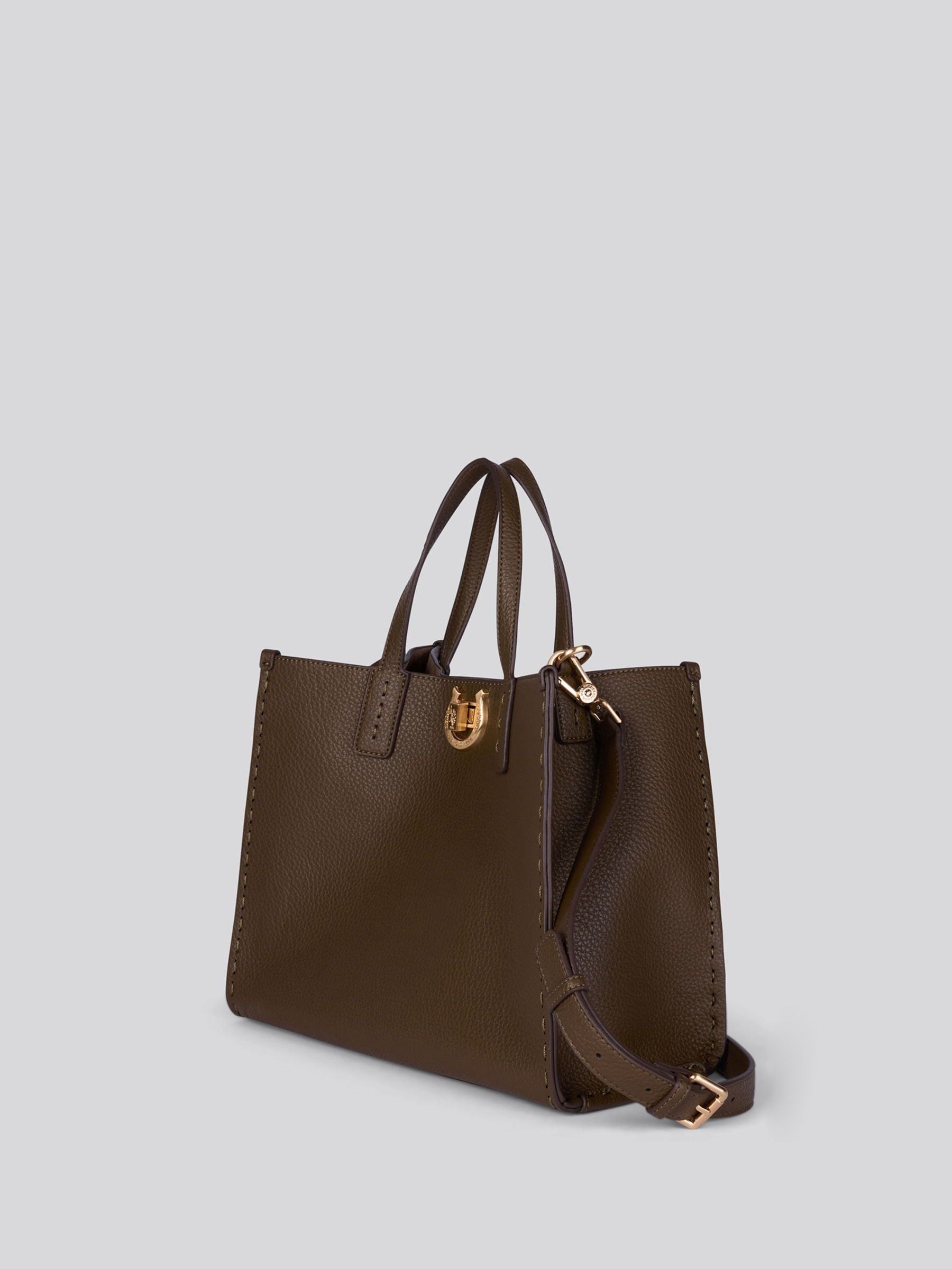 U.S. Polo Assn. structured brown PU handbag, UK version