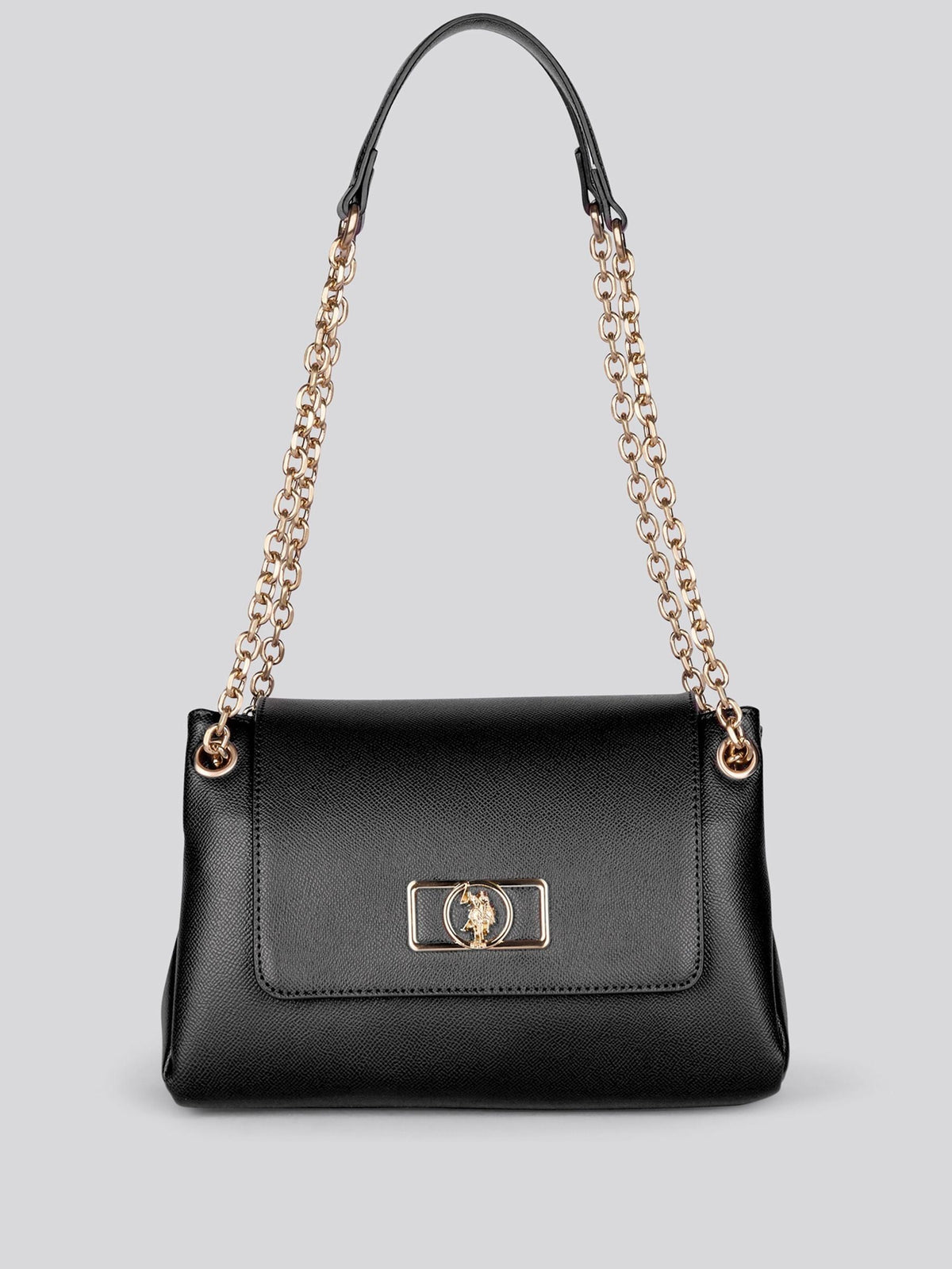 U.S. Polo Assn. black flap chain crossbody bag, UK version