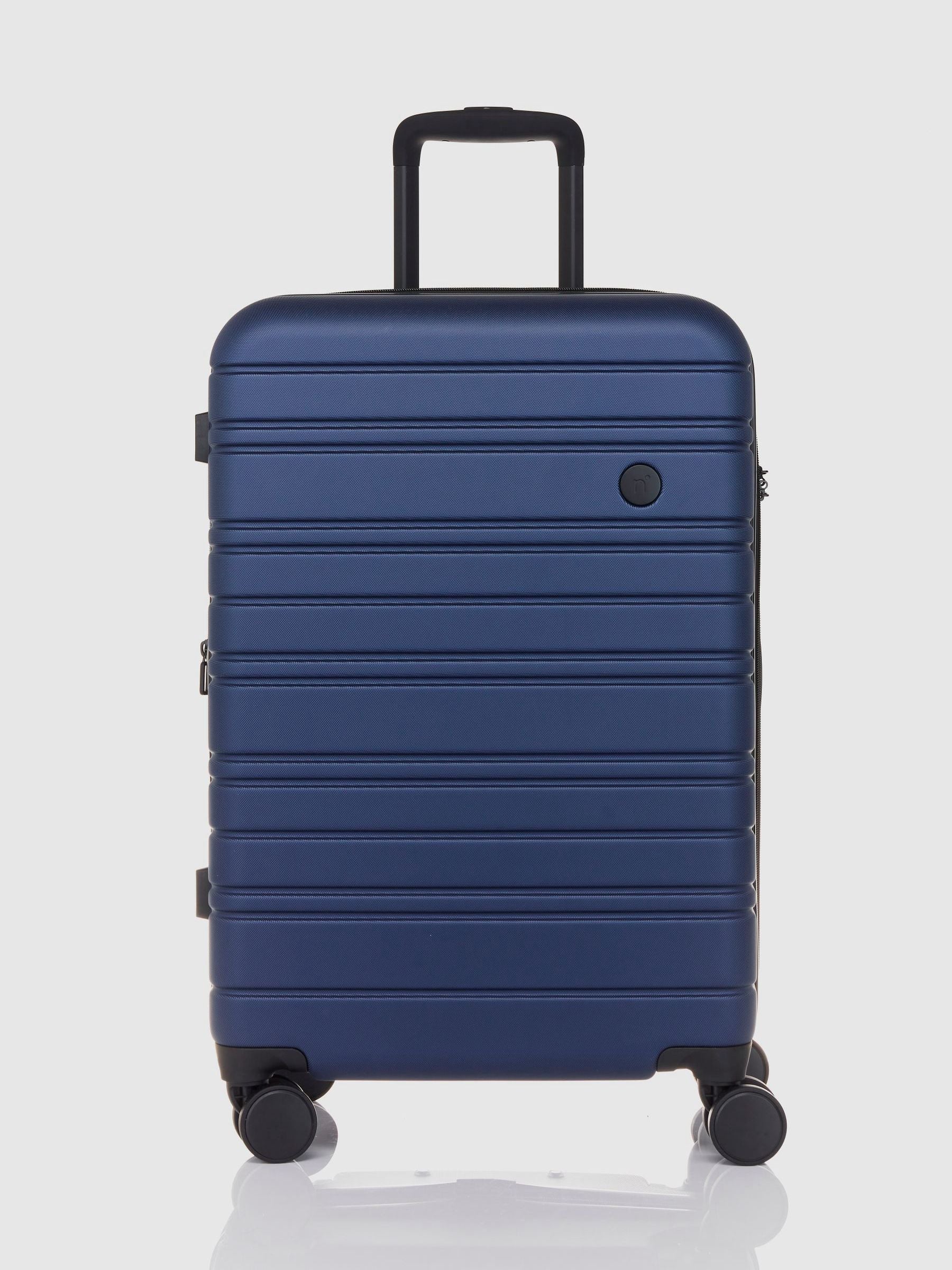Nere Stori medium blue suitcase check-in luggage, imported from the UK