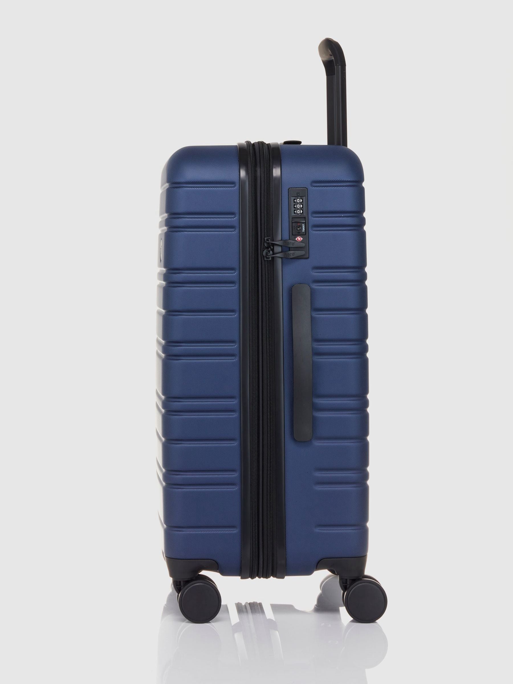 Nere Stori medium blue suitcase check-in luggage, imported from the UK