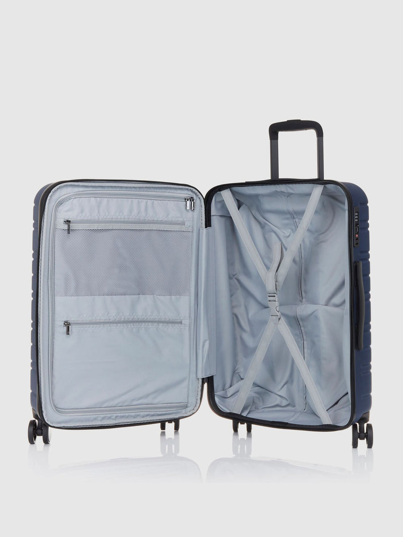 Nere Stori medium blue suitcase check-in luggage, imported from the UK