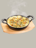 Judge black cast iron gratin dish 15cm with wooden stand, UK version