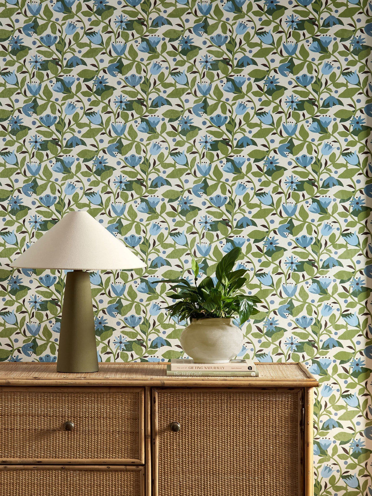 Scion Dancing Daisies blue wallpaper 10m roll - British product