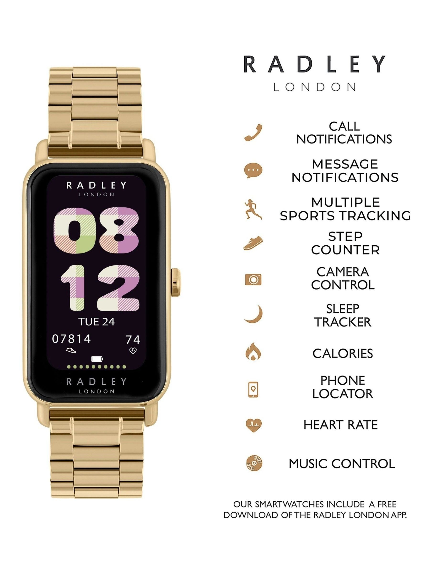 Radley Series 21 gold smartwatch lozenge - British product