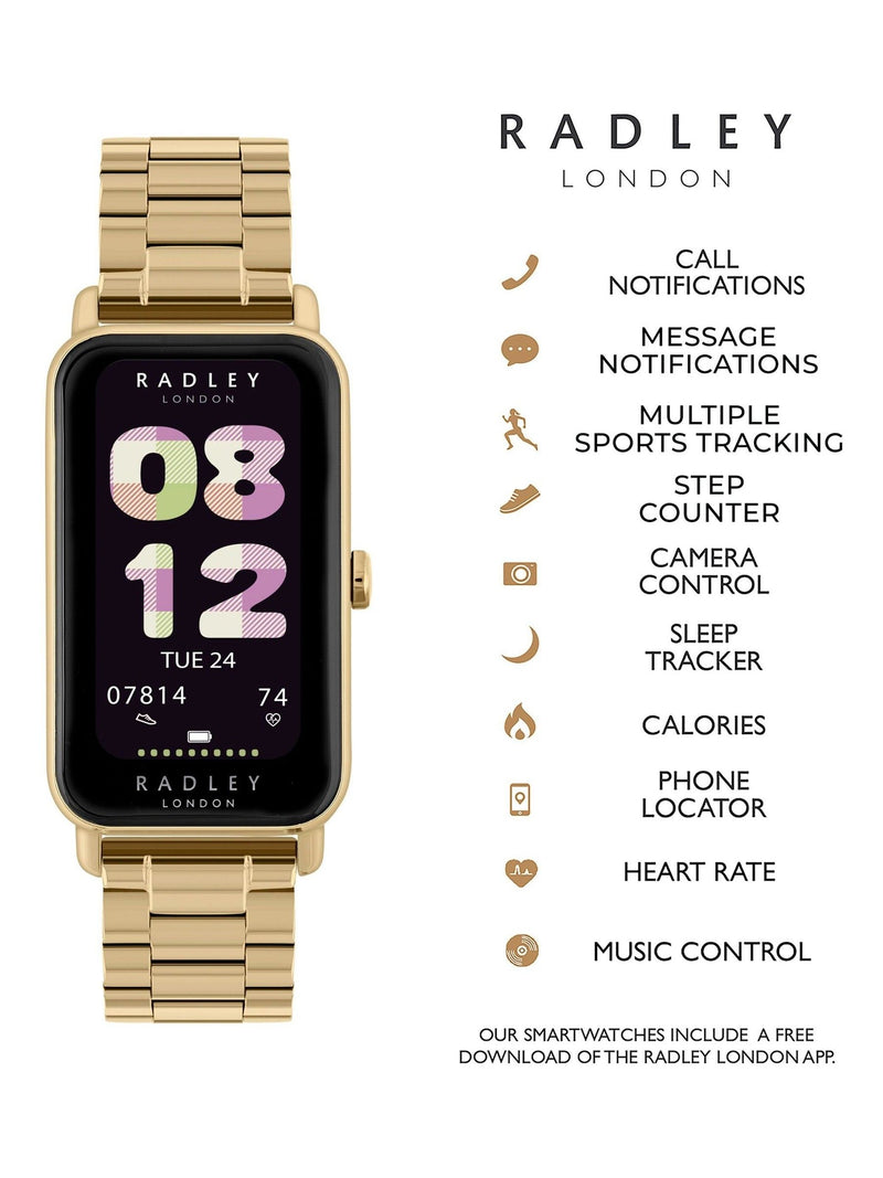 Radley Series 21 gold smartwatch lozenge - British product