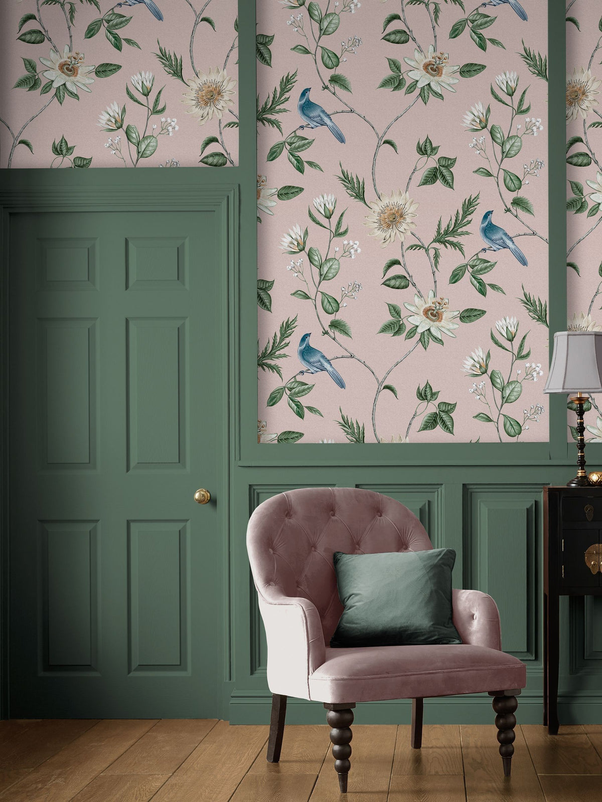 Graham & Brown Nuit Sage Wallpaper 10m x 52cm