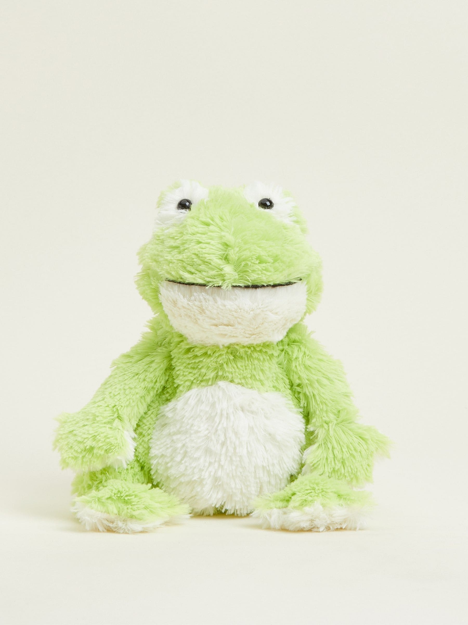 Warmies heatable plush toy green large frog, imported from the UK