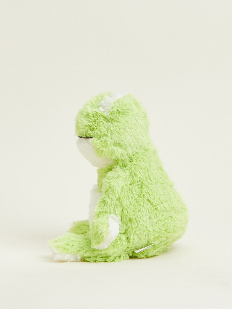 Warmies heatable plush toy green large frog, imported from the UK