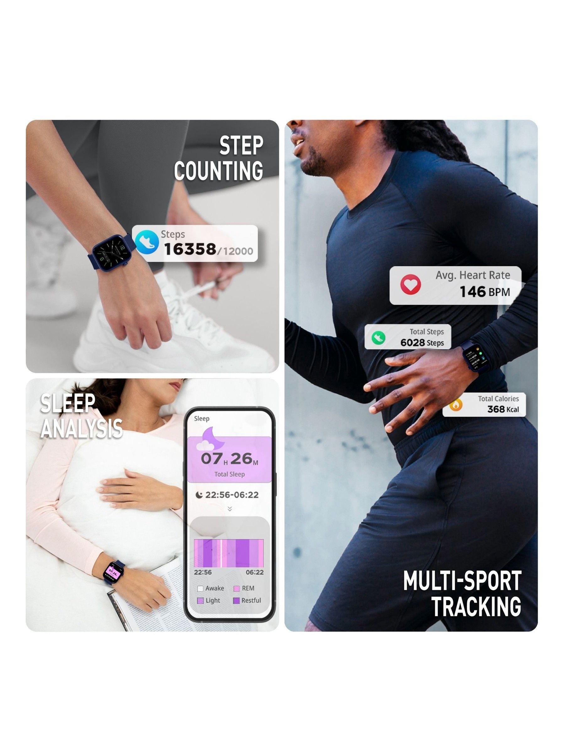 Reflex Active Blue Spectra AMOLED smart watch (British brand)